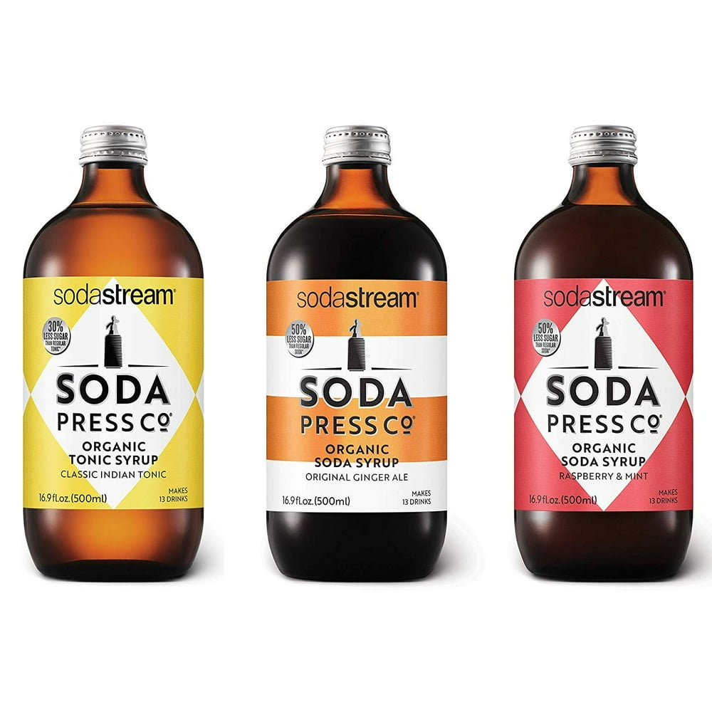 Soda Press Craft Mixers Flavors Variety Pack for SodaStream, 16.9 Fl Oz