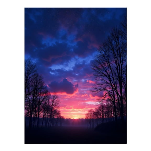 Diamond Art Kits for Adults, Sunset Sky Trees Silhouette 5D Diamond Painting Kits for Adults Beginners, DIY Full Drill Diamond Painting, Gem Art and Crafts 12x16