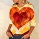 thumbnail image 4 of Xuyuer Valentine's Day 3/4 Sleeve Tee - Ladies' 3/4 Sleeve Printed T-Shirt for Romantic Date Nights, Love-Themed Photo Shoots, Unique Heart Pattern Statement Wear & Couples' Matching Style, 4 of 6