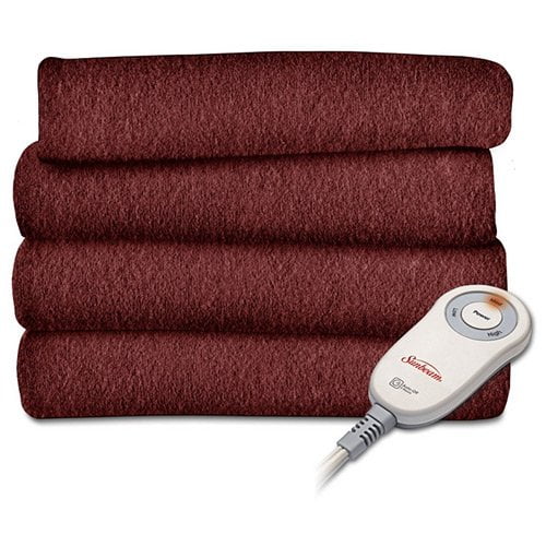 Sunbeam Electric Heated Fleece Throw, 60 x 50 Inches