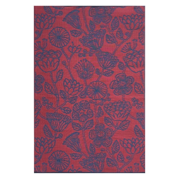 Mad Mats Line Flower Indoor/Outdoor Area Rug
