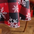 thumbnail image 2 of Christmas Tablecloth Round, Plaid Table Cloth with Snowflake Decorations, Heavy Weight & Spillproof Table Cover for Dining, Party & Holidays (Snow Patterns, Round, 60 Inch), 2 of 6