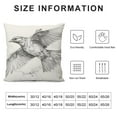 thumbnail image 6 of Nawypu  Throw Pillow Cover Sketch Sparrow Rectangular Sofa Pillow Case Cushion Cover for Home Couch Bed Decor  2pcs, 6 of 6