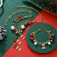 thumbnail image 4 of PRIYAL Christmas Day Jewelry Set, Christmas Bell, Pearl Earrings Hand Chain Necklace Combination Three-Piece Perfect for Holiday Gifts to Girlfriend Best Friend, Celebration Jewelry, 4 of 7