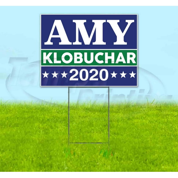 Amy Klobuchar 2020 (18" x 24") Yard Sign, Includes Metal Step Stake