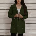 thumbnail image 2 of WTOBBY Women's Fashion New Waist Slimming Hooded Hardshell Jacket for Casual Wear, Stylish and Comfortable Outerwear Top,Army Green S, 2 of 8