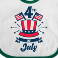 thumbnail image 4 of Inktastic 4th of July with Hat Flags and Stars Boys or Girls Baby Bib, 4 of 4