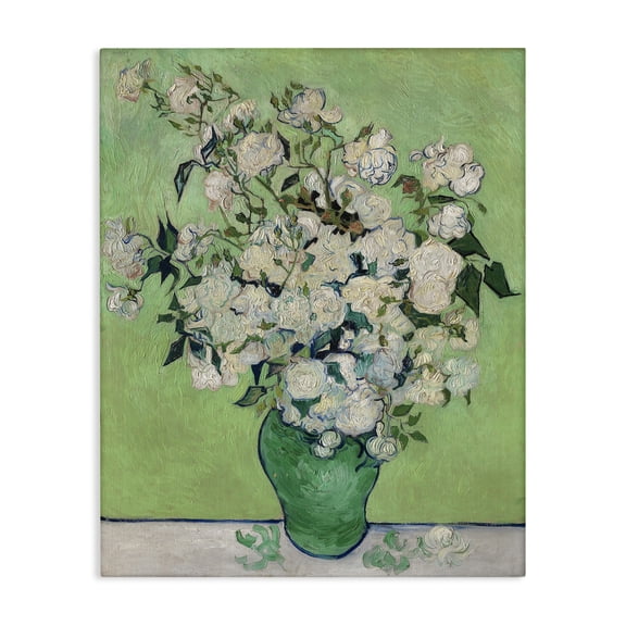 Stupell Industries French Country Flower Pot Green White Van Gogh Classical Canvas Art, 24 x 30, by Vincent Van Gogh