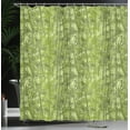 thumbnail image 4 of Ambesonne Forest Shower Curtain, Tree Branches Clutter Leaves, 69"Wx70"L, Olive Green Pastel Green, 4 of 5