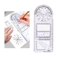 thumbnail image 2 of Xingzhi Multifunctional Drawing Ruler Angle Measuring Template Tool primary school, 2 of 9