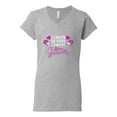 thumbnail image 2 of Wild Bobby, Cheer So Hard I Sweat Glitter Cheerleading Gift Team Squad, Pop Culture, Women Standard V-Neck Tee, Heather Grey, Large, 2 of 4