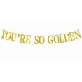 thumbnail image 1 of Banner de cumpleaños dorado con brillo Tivurcia You're So Golden, 1 of 7