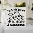 thumbnail image 4 of Zomyto 7x7 In Fill My Days With Lake Water and Sunshine Wooden Box Sign Desk Decor, 4 of 6