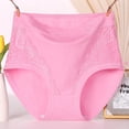 thumbnail image 2 of Lumtrix Seamless Underwear For Women Tummy Control High Waisted Panties Soft Lace Up No Show Full Coverage Briefs Pink 4XL, 2 of 3