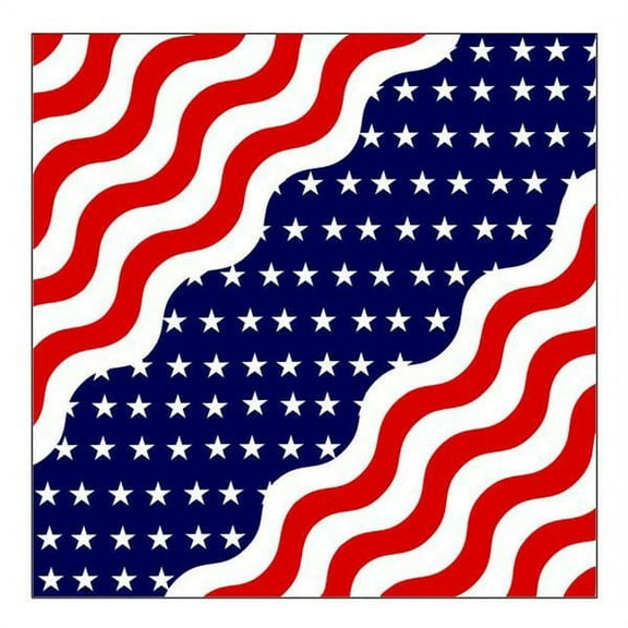 AMERICAN FLAG WAVE BANDANA 12 PACK 100% COTTON 22X22 INCHES