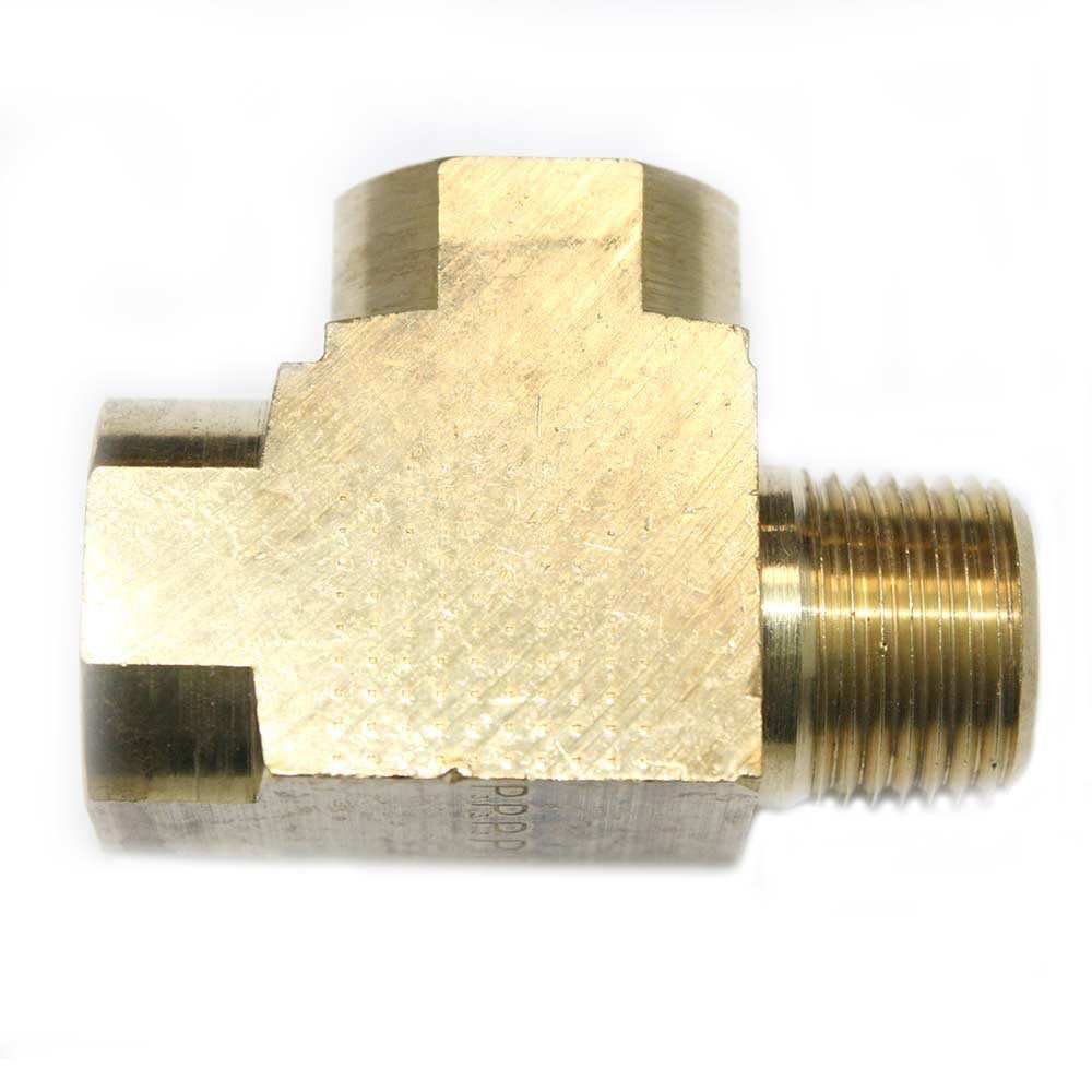 Solid Brass Street Pipe Tee Fitting 3/8" NPT thread male female air fuel FST66RT 