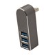 thumbnail image 3 of 3 puertos Mini USB 3.0 Hub 270 grados giratorio tamaño compacto portátil para ratón Argén Jinwen Concentrador USB, 3 of 8