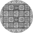 thumbnail image 1 of Ahgly Company Indoor Round Abstract Gray Modern Area Rugs, 4' Round, 1 of 4