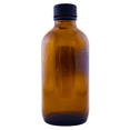 thumbnail image 2 of 4 oz Amber Glass Boston Round Bottles With Black Ribbed Cap - 12 Pack, 2 of 3