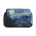 thumbnail image 2 of Hirioo The Starry Night for Large Grid Mesh Pencil Case with Zipper Stationery Organizer Case, 2 of 7