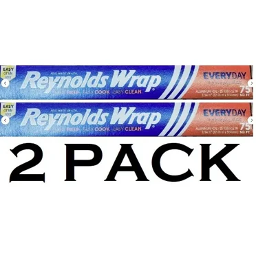 2x Reynolds Wrap Aluminum Foil EVERYDAY Roll 75 Square Feet - NEW - 2 PACK