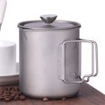thumbnail image 2 of Lixada 750ml Titanium Coffee Cup Mug French Press Pot Coffee Maker with Lid Outdoor Camping, 2 of 8