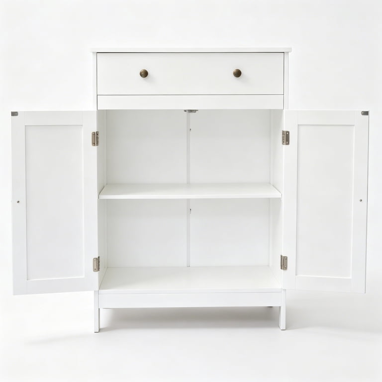 Zimtown MDF Bathroom Storage Cabinet with 2 Doors and 1 Drawer photo 3