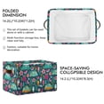 thumbnail image 2 of Yayeee Canvas Storage Basket with Handles for Shelves Fabric Bins Closet Organizer, Green Vibrant Truck Pattern, 2 of 8