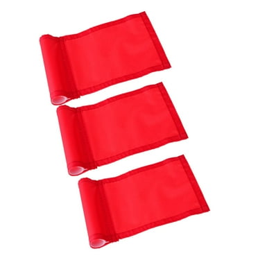 3PCS Practice golf Flags, Solid and Nylon Putting Green Flag, indoor e outdoor Backyard Garden Portable Flags Red