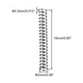 thumbnail image 2 of 0.3x2x15mm Spring Steel Coil Extended Compressed Spring 20 Pcs, 2 of 3