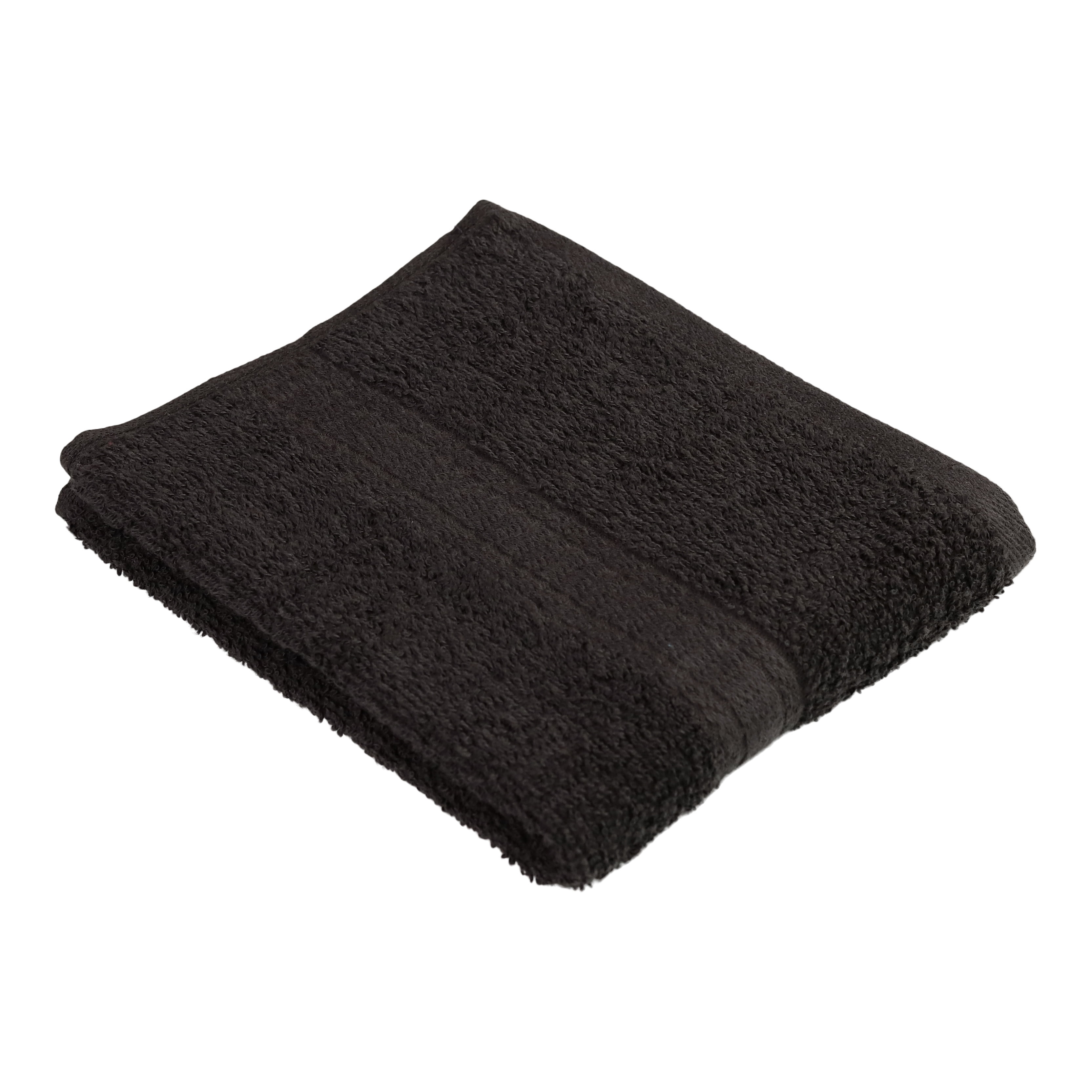 Mainstays Solid Hand Towel, Rich Black 