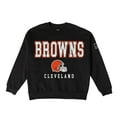 thumbnail image 6 of Women's Gameday Couture Black Cleveland Browns Oversized Level Up Black Label Premium Fleece Sweatshirt, 6 of 6