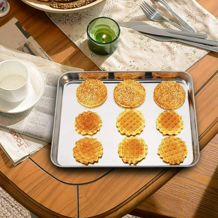 Kitchenatics Roasting & Baking Sheet with Cooling Rack: Quarter Cookie Pan Tray