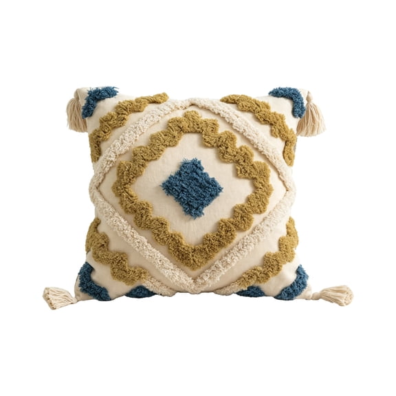 Dvumao Scandinavian Boho Tufted Tassel Throw Pillow Cottage Style Decor Cushion Cases for Living Room Sofa Bedroom