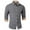 Dark Gray, variant on Iugvhana Mens Slim Fit Dress Shirts Cotton Long Sleeve Casual Button Down Shirts Lapel Collar Contrast Shirt for Men Wedding Black S