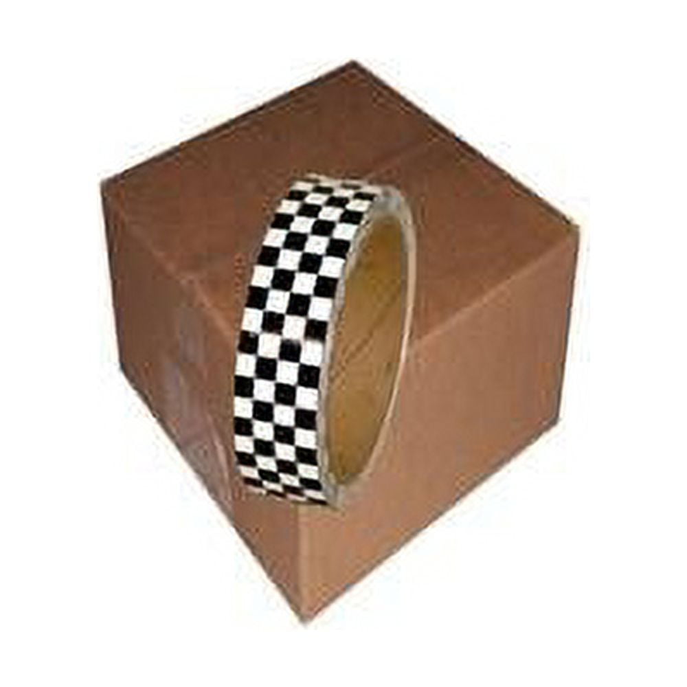 Laminated Checkerboard Outdoor Vinyl Tape 1" X 18 Yard Roll White / Black (24 Roll / Case)