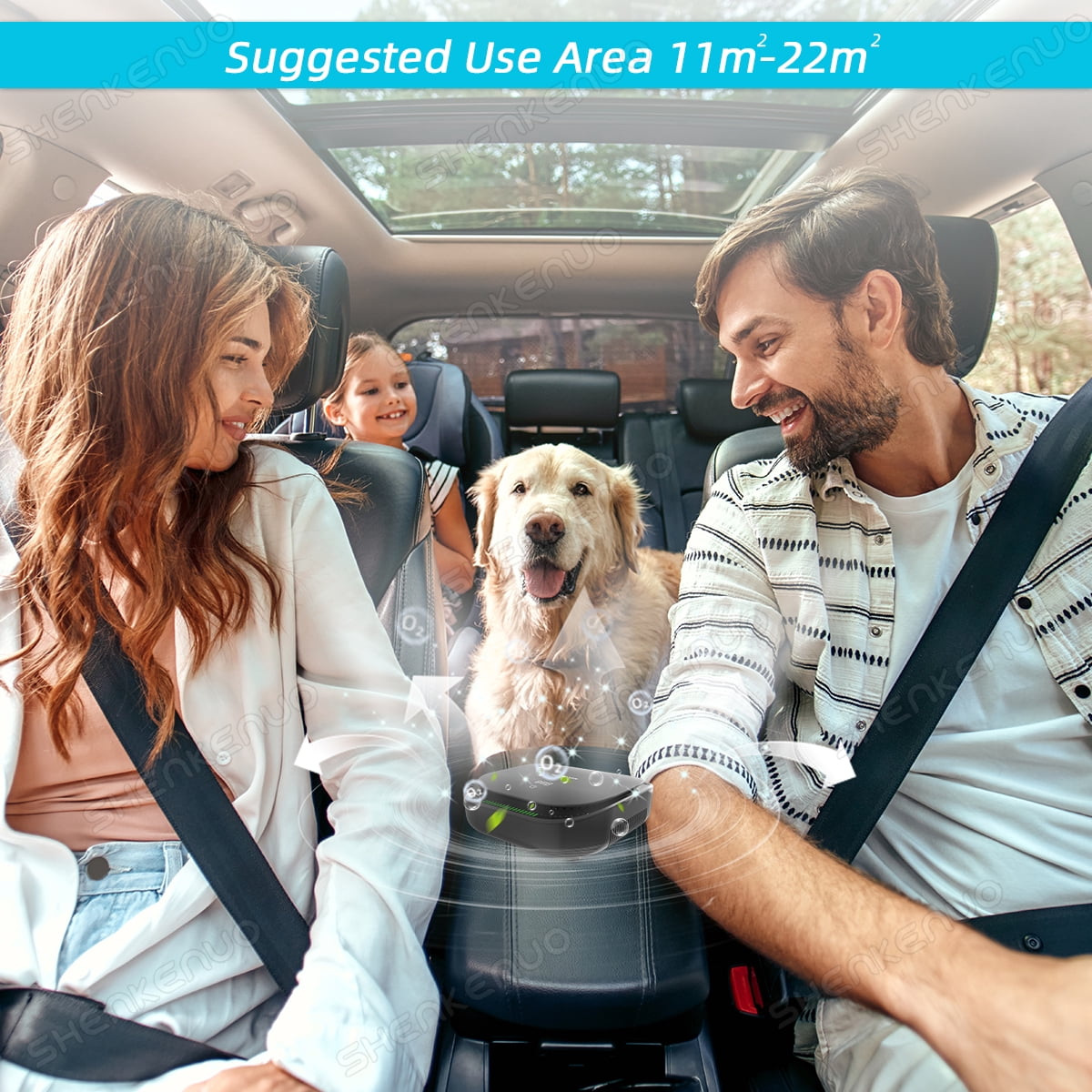 Auto HEPA Air Purifier for Cars, Removes Dust Smoke Odor, Quiet & Portable Unit