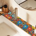 thumbnail image 2 of Yayeee Faucet Mat for Kitchen Sink 14.7" Diatomite Long Splash Guard Pad, Cartoon Flowers, 2 of 7