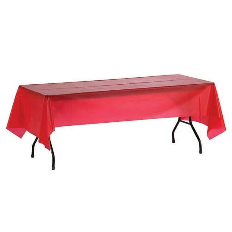 Genuine Joe Plastic Rectangular Table Covers - 108 Genuine Joe Plastic Rectangular Table Covers - 108
