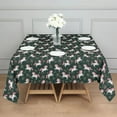 thumbnail image 3 of Green Cartoon Unicorn Flower Pattern Square Tablecloth,Waterproof Square Table Cover,Wipeable Spillproof Washable Table Cover for Home Kitchen Party Decor 60"x60"(152x152cm), 3 of 6