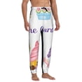 thumbnail image 4 of Xecao Watercolor Gnome Garden Print Active Tech Joggers for Men, Mens Sweatpants Lounge Pants with Pockets-Medium, 4 of 5