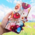 thumbnail image 5 of Colorful Mobile Phone Case for Women with Fashion Flower Pattern and Flip Cover Card Wallet Protective Mobile Phone Case with Credit Card Slot, Wallet Style Mobile Phone Ca, 5 of 5
