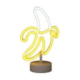 thumbnail image 1 of Signos de neón con base de soporte USB o pilas de luz de neón LED de escritorio de pared Decoración Varios Partes Decoración de Locales Comerciales (Plátano), 1 of 8