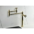thumbnail image 4 of Kingston Brass KS3702RKX Webb Deck Mount Pot Filler Faucet with Knurled Handle, Polished Brass, 4 of 7