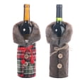 thumbnail image 1 of Funda para Botella de Vino de Navidad, 2 Piezas Bolsas de Decoración Navideña para Botellas, Funda para Botella de Vino para Decoraciones, para Decoración de Mesa de Fiesta de Cena en Casa(Ropa), 1 of 5