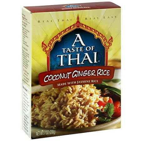 A Taste Of Thai Coconut Ginger Rice, 7 oz (Pack of