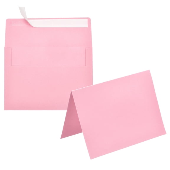 Uxcell 20 Pack Pink 4x6 Envelopes with Cards Self Seal A6 Envelopes for Greeting Cards and Invitations