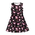 thumbnail image 3 of Renewold Axolotl Strawberry Sleeveless Sundresses for Girls 5-6T Hearts Sleeveless Midi Dresses Special Occasion Elegant Party Dance Dresses Casual Skater Dress, 3 of 6