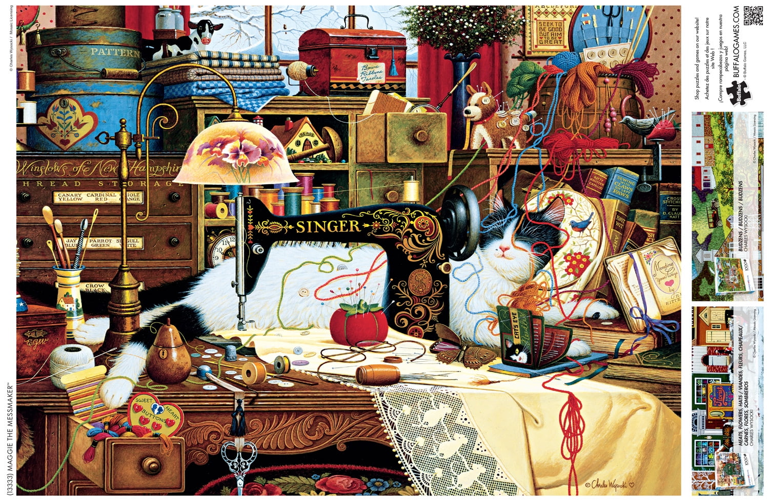 Buffalo Games Maggie the Messmaker 1000-Piece 26.75 x 19.75-Inch Interlocking Jigsaw Puzzle for Adults Ages 14+