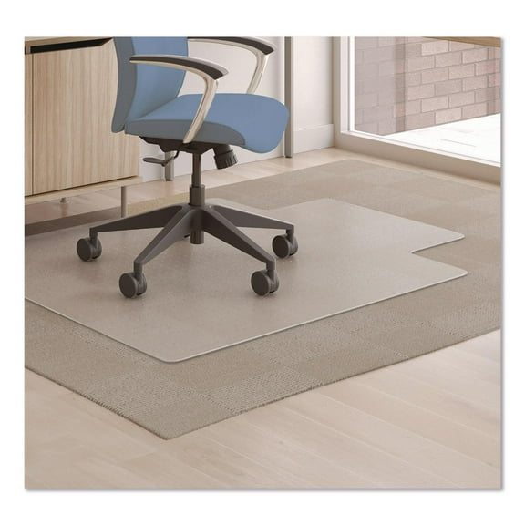 Deflecto Antimicrobial Chair Mat Medium Pile Carpet 48 x 36 Lipped Clear CM14112AM